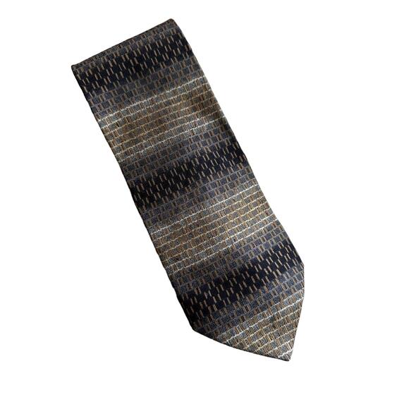 Vintage Arden Cravat Gold and Brown Silk Necktie - Picture 1 of 4